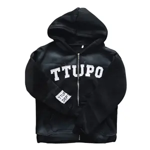 Y2K Zip Up Hoodie – Oversized Unisex Sweatshirt with Vintage Letter Embroidery |   Soft Fleece, Cozy Fall Style Casual Fabric