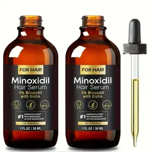 5% Minoxidil Hair Growth Solution 2pcs – For Men’s Hair & Beard, Women’s Hair Loss Treatment, 1oz Scalp Comfort Formula