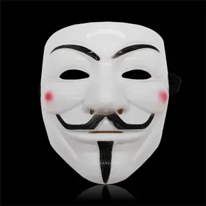 1pc Halloween Face Mask Black White V For Vendetta Hackers Cos Mask Halloween Cosplay Party Diy Masks Anime Anonymous Headwear