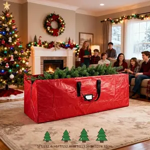 Large Capacity Waterproof Traditional Christmas Tree Storage Bag, Durable Tear-Resistant Design, Non-Toxic, Ideal for Home Holiday Decorations, Durable Pouch, Storage Totes