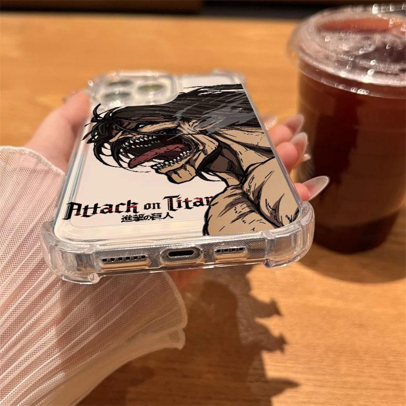 Anime Attack On Titan Hot Cool Phone Case Clear For iPhone 17 16 14 15 11 12 13 Pro Max 16E 16 Plus 17 Air Soft Shockproof Cover