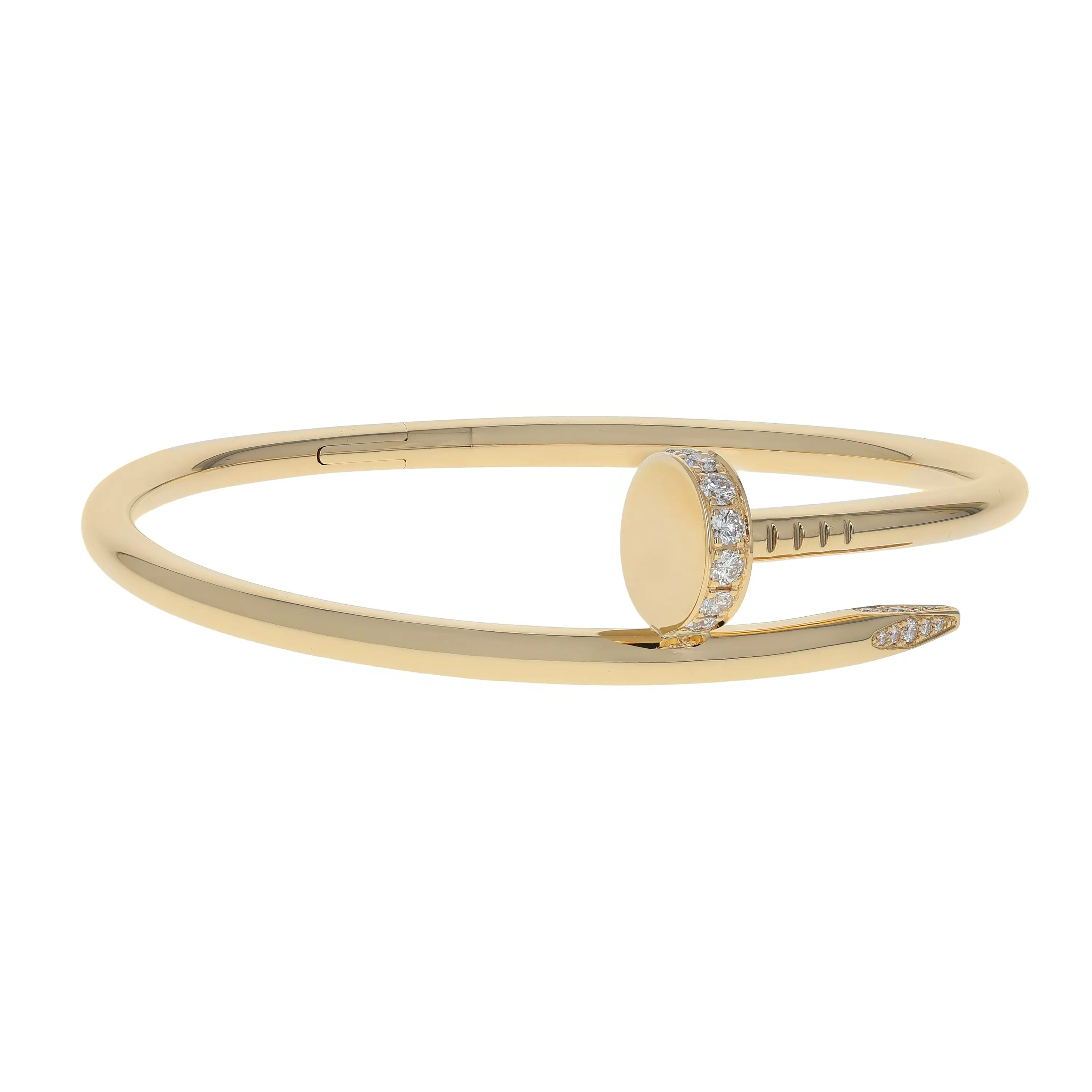 Pre-owned Cartier Juste Un Clou Bangle Bracelet Size 16