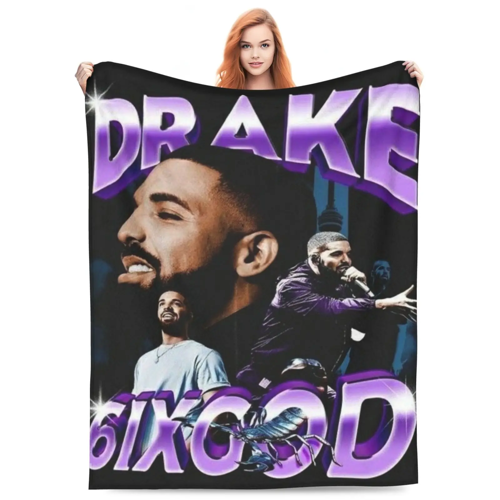 Drake Blanket Soft Fleece Throw for Music Lovers Cozy Couch Blanket Travel Blanket Warm Lightweight Bedding