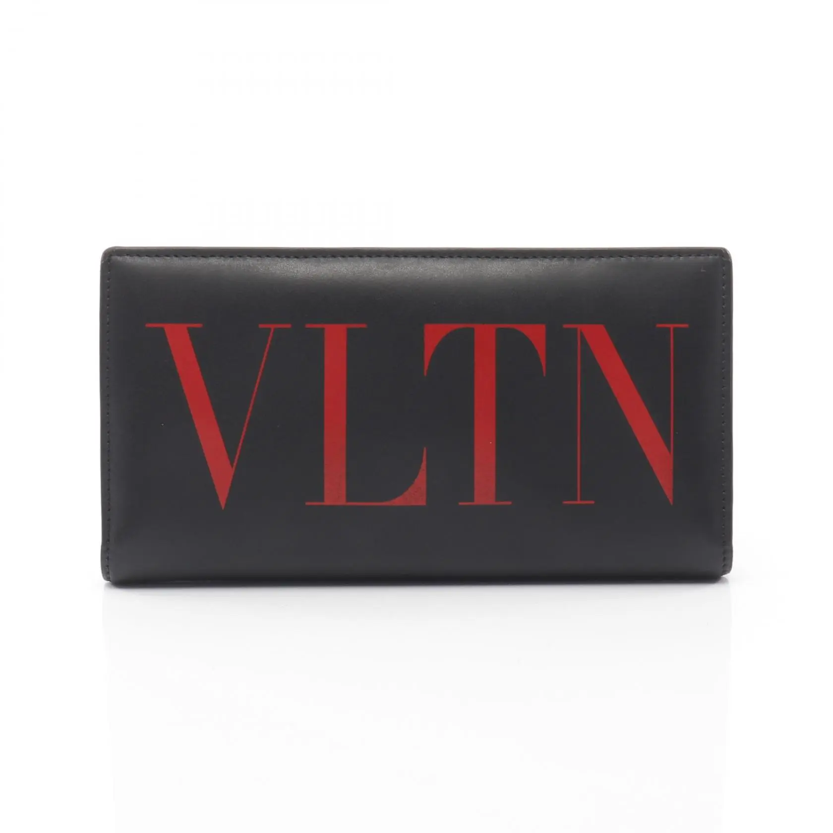 Pre-owned Valentino Others Small Leather Goods VLTN long bifold wallet