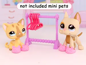 Mini Pet Shop Accessories Fixed Set Clothes Drying Rack Clothes Hangers Shoes Accessories For Collie (Excluding Toys-B38)