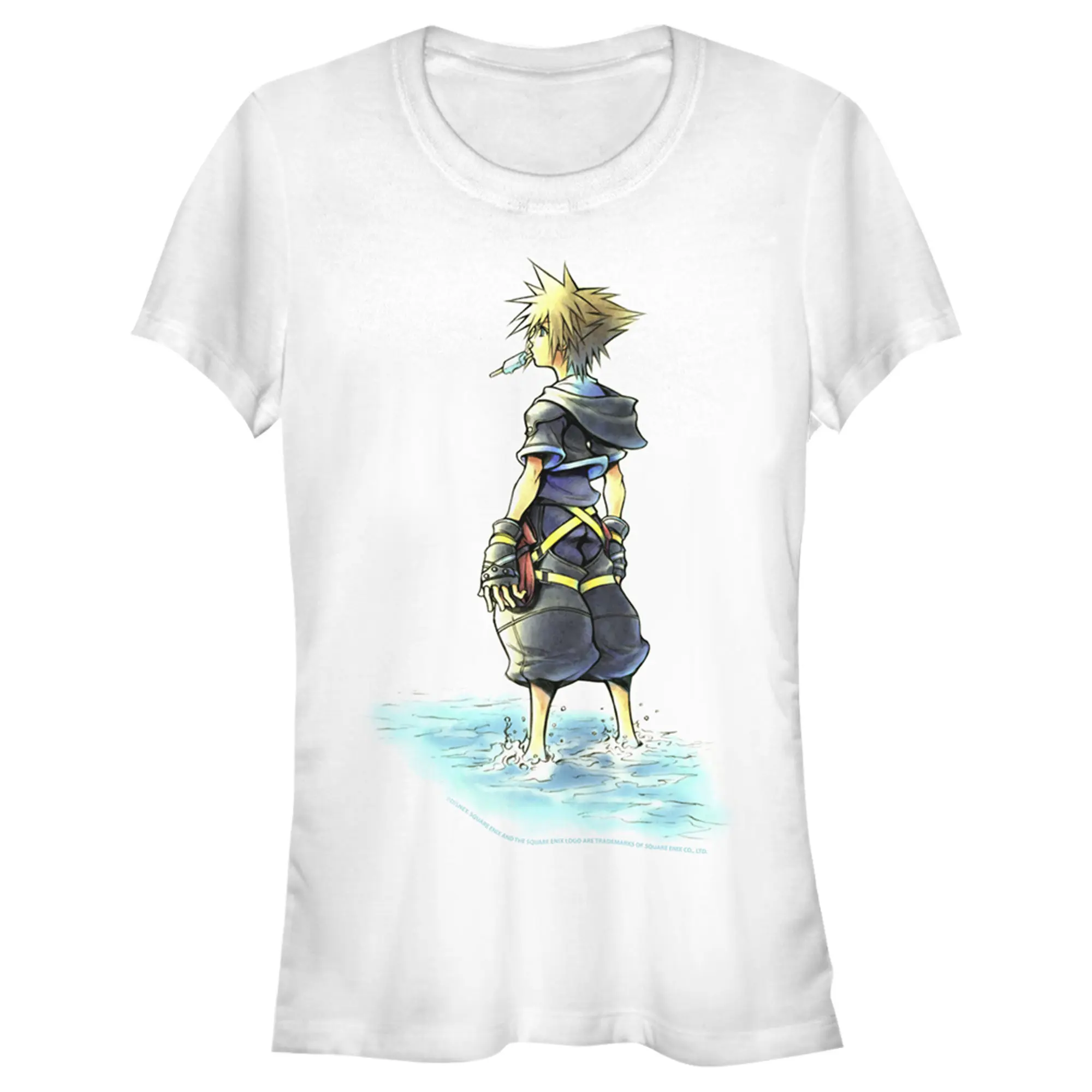 Juniors Womens Kingdom Hearts 1 Beach Sora T-Shirt