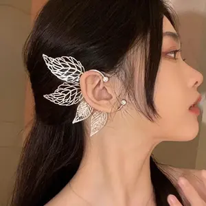 Retro Gold plated elegant leave EarCuff