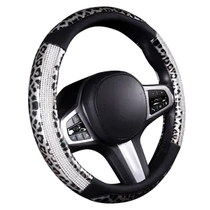 TOYOUN Bling Steering Wheel Cover Rhinestone with Crystal Diamond Car Steering Wheel Cover 15inch Universal Fit for Car, Truck, SUV, Van