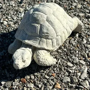 Concrete Baby Turtle - Handmade in The USA - Perfect for Outdoor or Indoor Use - Height 1.75" Width 2" Length 3.75"