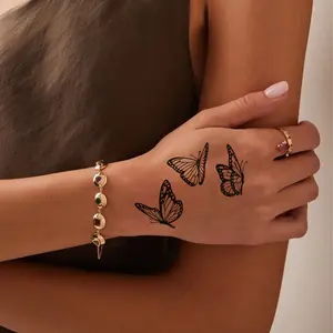 1PCS Butterfly Temporary Tattoo Sticker, Waterproof Long-Lasting Design, Natural Inspiration Body Art, Perfect for Hand Back Arm Clavicle