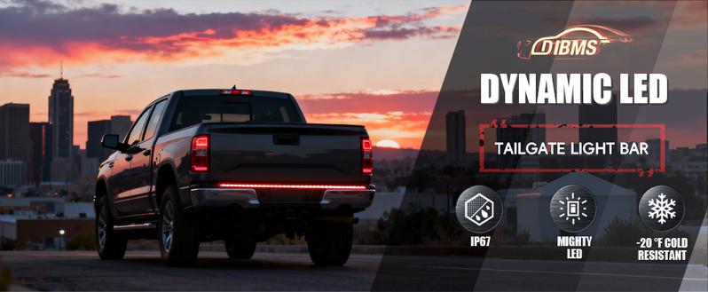 DIBMS Upgraded 60-Inch LED Tailgate Light Bar Strip with Fall Warning Signal, Arrow Turn Signals, IP67 Waterproof, Red & Amber Bright LEDs,Ambient Lighting Lightbar DIBMS Upgraded 60-Inch LED Tailgate Light Bar Strip with Fall Warning Signal, Arrow Turn Signals, IP67 Waterproof, Red & Amber Bright LEDs,Ambient Lighting Lightbar