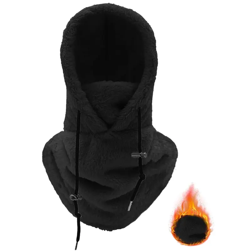 Unisex Hood Ski Mask Winter Sherpa Windproof Coldproof Plush Mask Arctic Plush Warm Balaclava