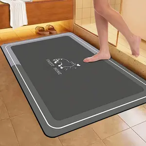 Diatomaceous Earth Bath Mat with Cat Pattern Design Washable Quick Drying Anti Slip Easy to Clean for Bathrooms Kitchens Porches RVs Bathtubs Toilets Home Decor Christmas Floor Cover