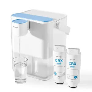 Frizzlife 400-Gallon Dual Filtration Electric Water Filter Dispenser with 2 Filters, NSF/ANSI 53&42&372 Standards, Reduce 99.89% of Lead, 6 Months Filter Lifetime, Countertop Water Pitcher, MD40