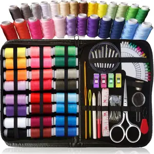 Sewing Kit for Adults and  (106 PCS) - Small Beginner Set w/Multicolor Thread, , , Thimble & Clips -  Repair and Travel Kits - Sewing Accessories and Supplies
