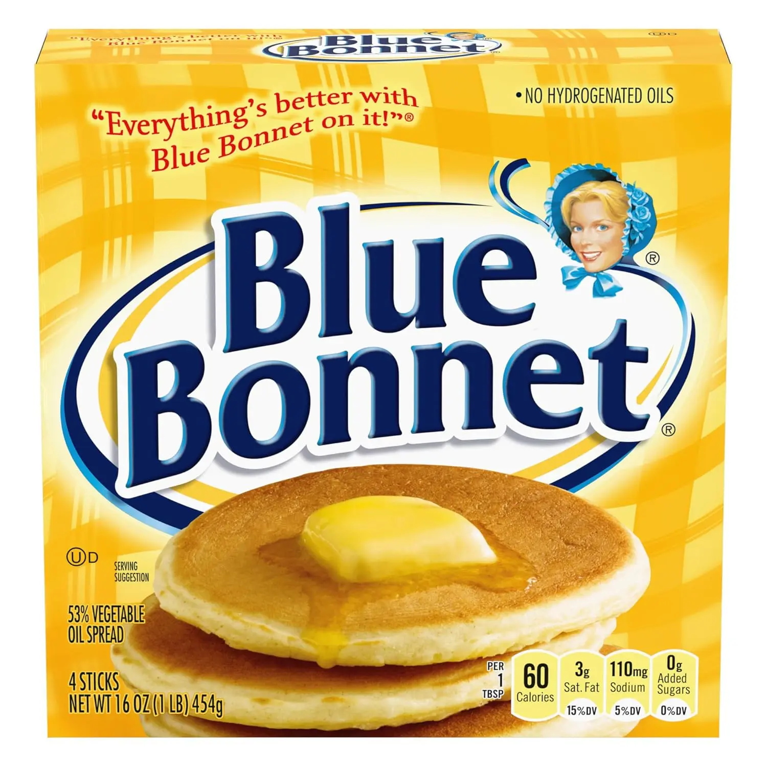 Blue Bonnet Spread Quarters | Butter Substitute for Cooking & Baking | 16 oz (4 Sticks)