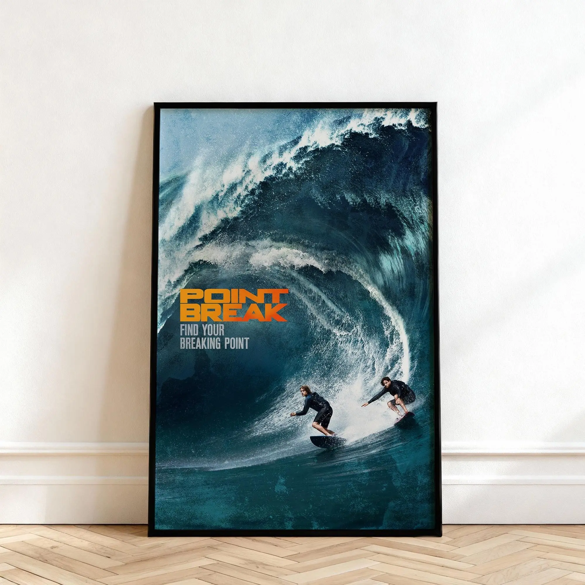 Giant Ocean Wave Surfing Poster, Retro Extreme Sports Wall Art for Bedroom, Game Room, Man Cave and Beach House Decor