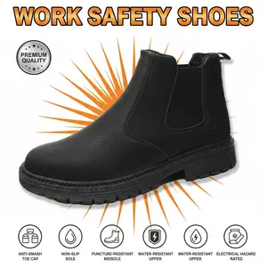 Professional Safety Shoes for Men and Women, Waterproof Chef Work Sneakers, Anti Slip, Breathable and Puncture Proof for Mechanic, Garage and Repair Work