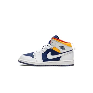 Jordan 1 Mid PS "hite Deep Royal Blue" 640734 131