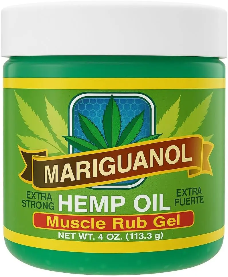 Extra Strong Muscle Rub Gel with Hemp Oil, Menthol & Camphor – Cooling, Fast-Absorbing Topical Gel for Post-Workout Active Lifestyles – Net Wt. (4 Ounce (Pack of 1))