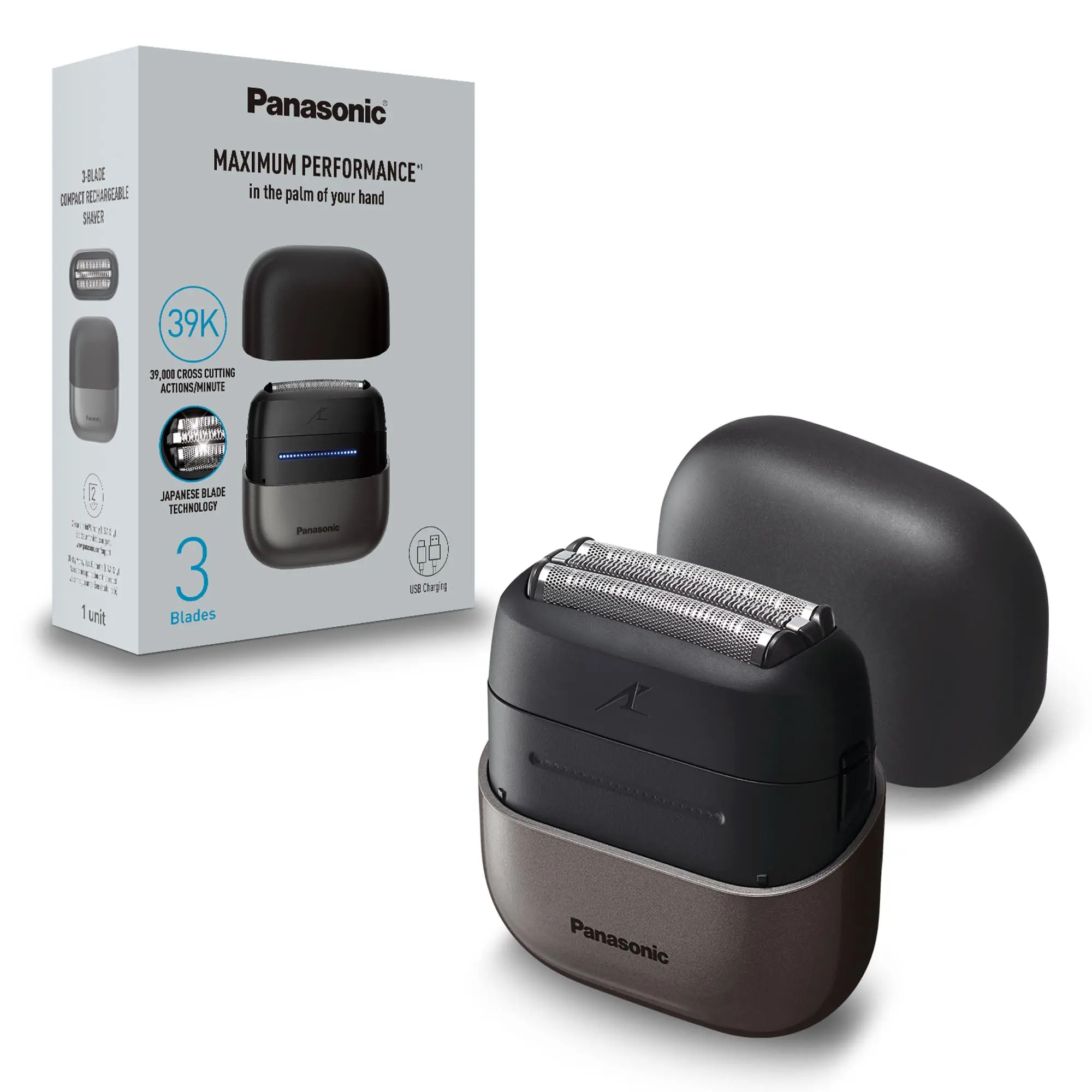 Panasonic Swipe Right Compact Shaver - Ergonomic Electric Razor ...