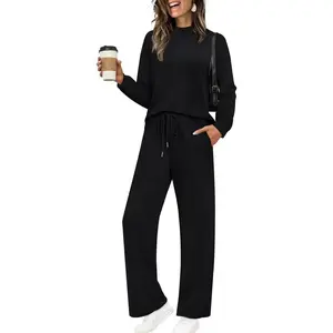 Two Piece Sets for Women Mock Neck Matching Sets Loungewear Fall Clothes Travel Outfits Fashion 2025 XS-2XL