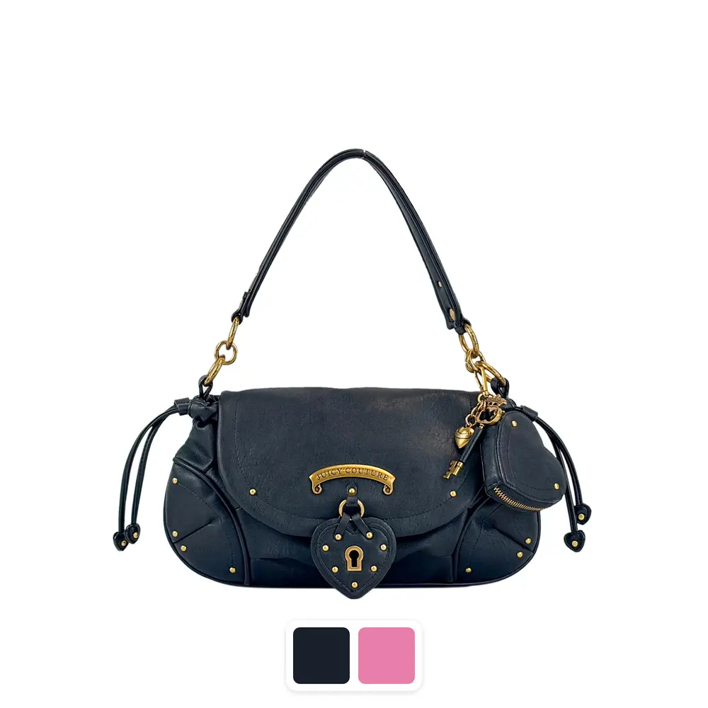 Juicy Couture Women's Vintage Vibes Casual Hobo Everyday Purse - Soft Structure Shoulder Bag with Adjustable Strap