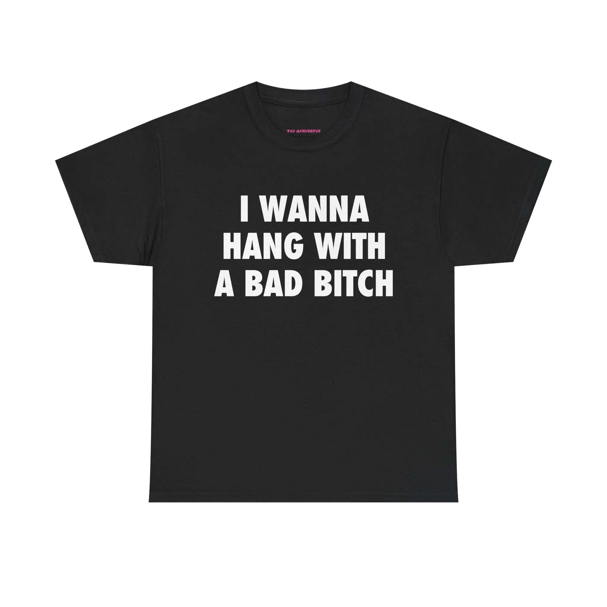 Men's Organic Cotton Graphic T Shirt "I Wanna Hang With A Bad B*tch" | Bold Statement Tee | Streetwear | Oversized | Quote Tee