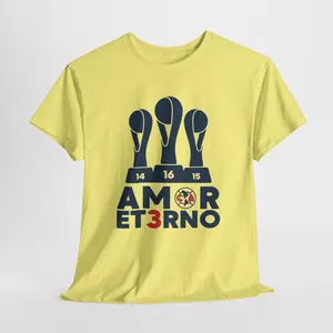 Amor Et3rno T-Shirt Tricampeon America Championship Mexican Club Soccer Futbol Playera