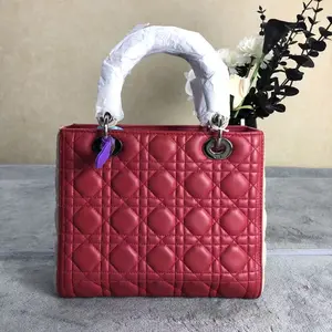 Pre-owned Dior leather Tote Bags Lady Bi Color Handbag A790