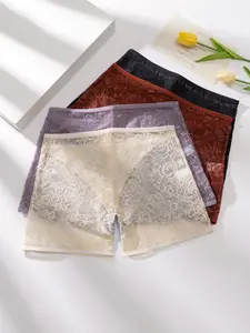 Women's Lace Underwear Set, Panties, Transparent Floral Design, Comfortable Breathable Lingerie, Ideal for Daily Wear & Special Occasions