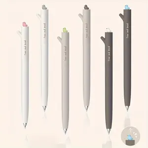 3/6pcs Branch Bird Rotating Neutral Pens, Creative Low Center of Gravity Dual Pearl Fast Dry Ink, Random Style Signature Pen, Office Supplies