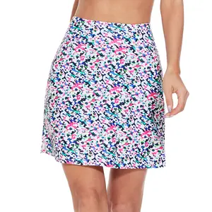 moteepi Skorts Skirts for Women 18" Knee Length Skort with Pockets  Athletic Golf Skort High Waisted  Tennis Skort for Women with Built in Shorts Underneath  Casual Dressy Modest Work Office Skort