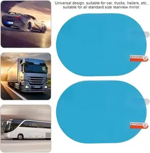 Automotive Rearview Mirror Waterproof Film - Essential for Rainy Day Driving Smooth Surface Stickers Set car wrap protection Self-Adhesive Kit