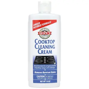 HOPE’S Perfect Cooktop Cleaner – Instantly Lifts Burnt-On Stains | No-Rinse Cream for Glass & Ceramic Stoves (10 oz)