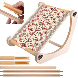 Adjustable Embroidery Table Stand,  Embroidery Hoop Holder, Hands-Free  Stitch Scroll Frame Needlepoint Stand for Lap or Table Top Stitching Sewing Supplies Craft Tool