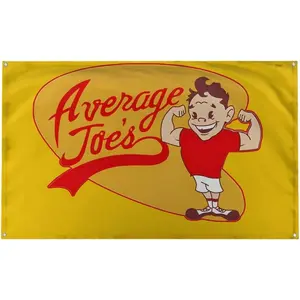 - Average Joes Gym Dodgeball The Movie Motivational Inspirational Office Gym Dorm Wall Decor Design on a 3X5 Feet Flag with 4 Grommets for Easy Hanging.Authentic BANGER FLAG.