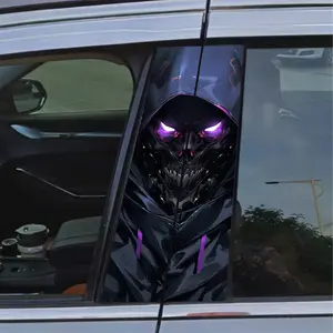 Cartoon Skull Pattern Car Sticker, Car Bumper Sticker, Car Exterior Decoration Accessories for Car Bumper & Car Pillar, Car Accessories, Car Decals