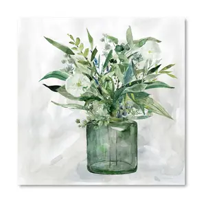 Courtside Market Green Garden I 16x16 Canvas Wall Art