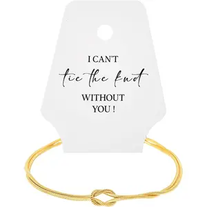 Bridesmaid Proposal Gifts Set - Bridesmaid Knot Bracelet Adjustable Snake Chain Bracelet Bridesmaid Proposal Gift Bridal Party Favors Gifts