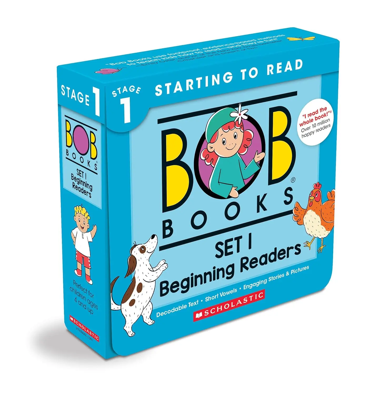 Bob Books Set 1: Beginning Readers Early Reading Book Box Set - Phonics, Ages 4+, Kindergarten (Stage 1: Starting to Read)
