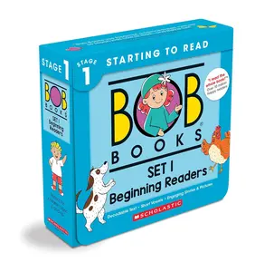 Bob Books Set 1: Beginning Readers Early Reading Book Box Set - Phonics, Ages 4+, Kindergarten (Stage 1: Starting to Read)