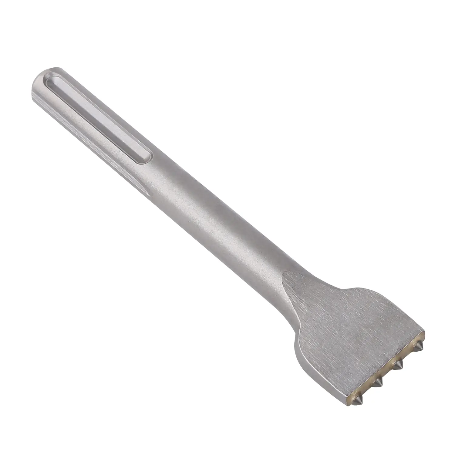 4 Teeth SDS MAX Bush Hammer Chisel Bit, 200mm Carbide Tip Scaling Chisel for SDS MAX Rotary Hammer Drill, Concrete Roughening, Wall Tile & Old Coating Removal