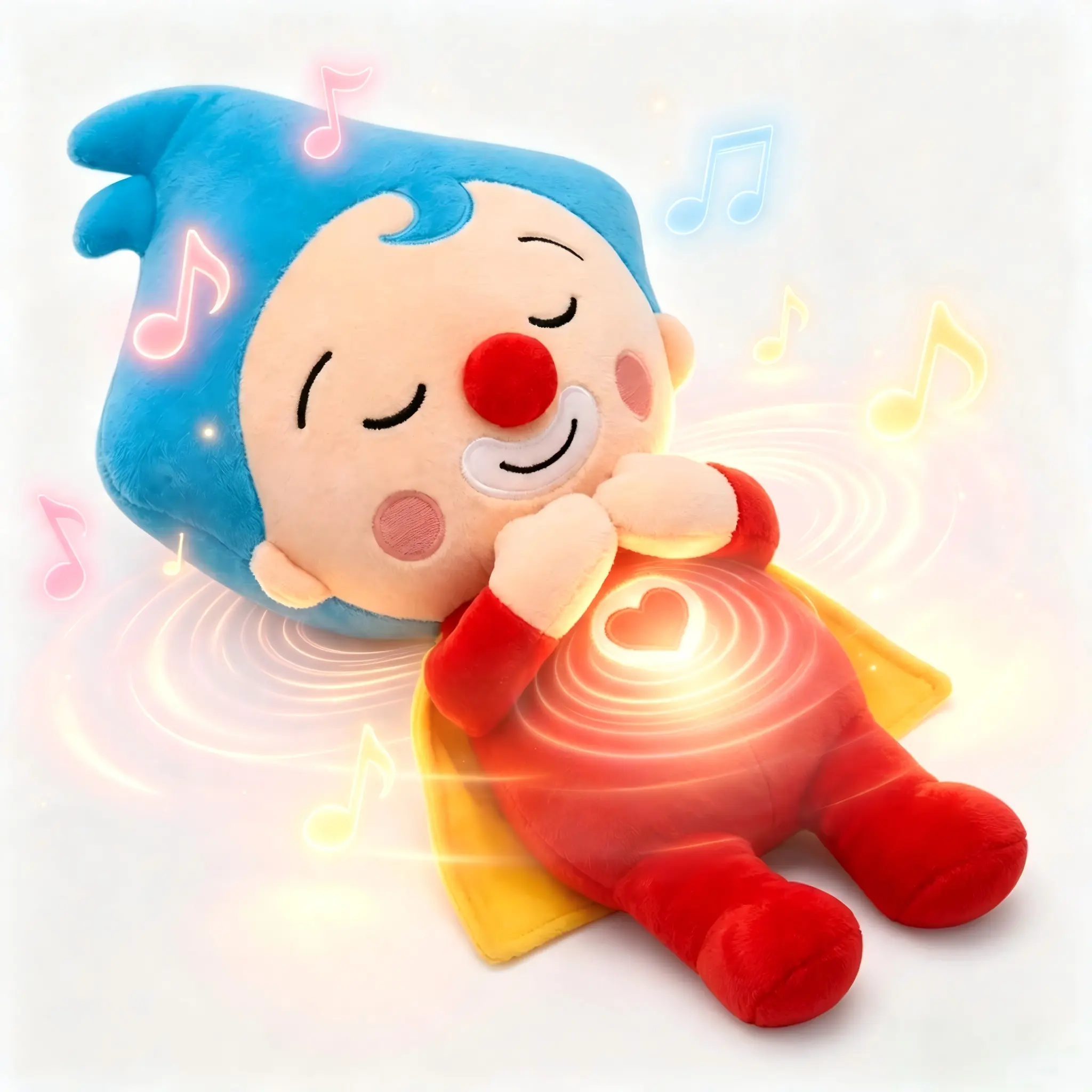 40cm Light-Up Belly Rhythmic Breathing Plush, Electric Calming Bedtime Companion for Toddlers Peaceful Sleep