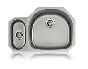 Lenova SS-CL-D4R Classic 18 Gauge Undermount Double Bowl Kitchen Sink Stainless Steel