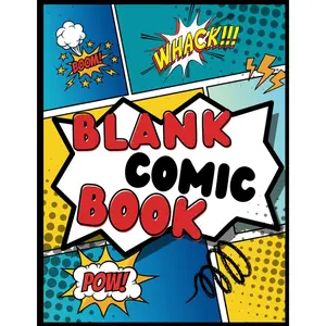 Blank Comic Book: Draw Your Own Comics Paperback – Large Print, June 7, 2023