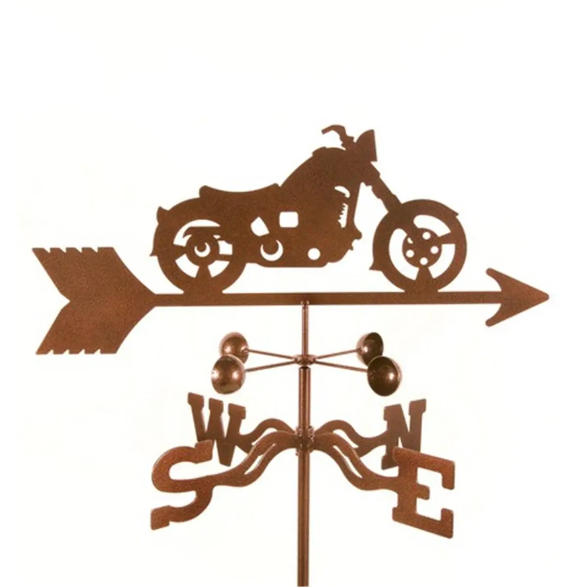 212 MAIN Outdoor Classic Motorcycle Weathervane, with Roof Mount Accessory, for Outdoor Furniture Use