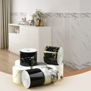 197 inches x 3.94 inches, Peel And Stick Wallpaper, large roll, Marble Pattern Wallpaper, European-style marble wallpaper, self-adhesive PVC brick imitation, DIY removable without residue, waterproof, wear-resistant, bedroom decoration
