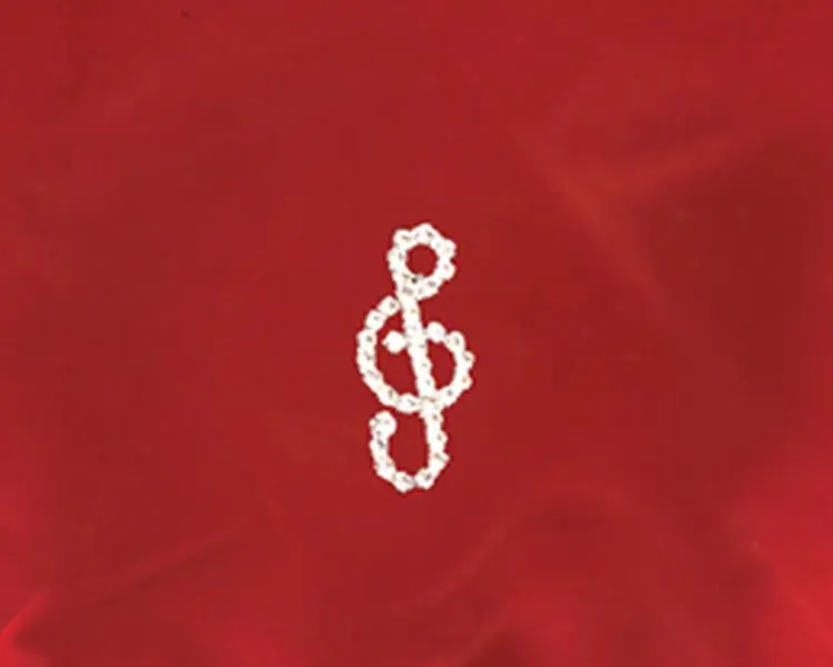 Music Note Silver Rhinestone Pin