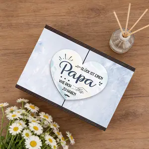 1pc Wooden gift box and clothing box, themed "Happiness is Having a Dad Like You, " suitable as a holiday/birthday/birthday gift for family/friends/loved ones, home decoration.